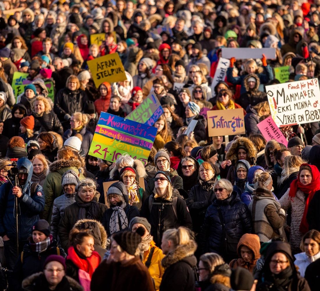 Kvennafrí hópur af fólki